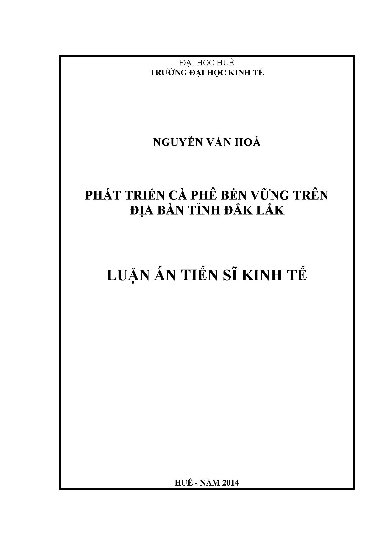 Phát triển cà phê bền vững ở Đắk Lắk