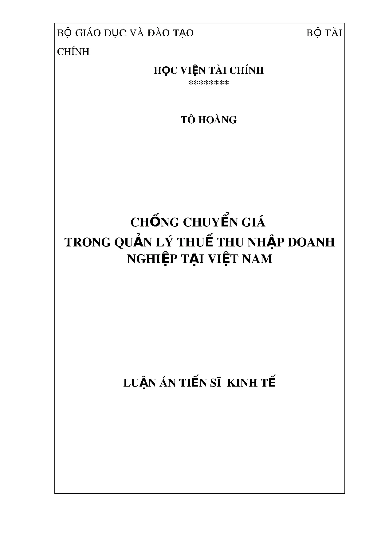 Chống chuyển giá trong quản lý thuế TNDN tại Việt Nam