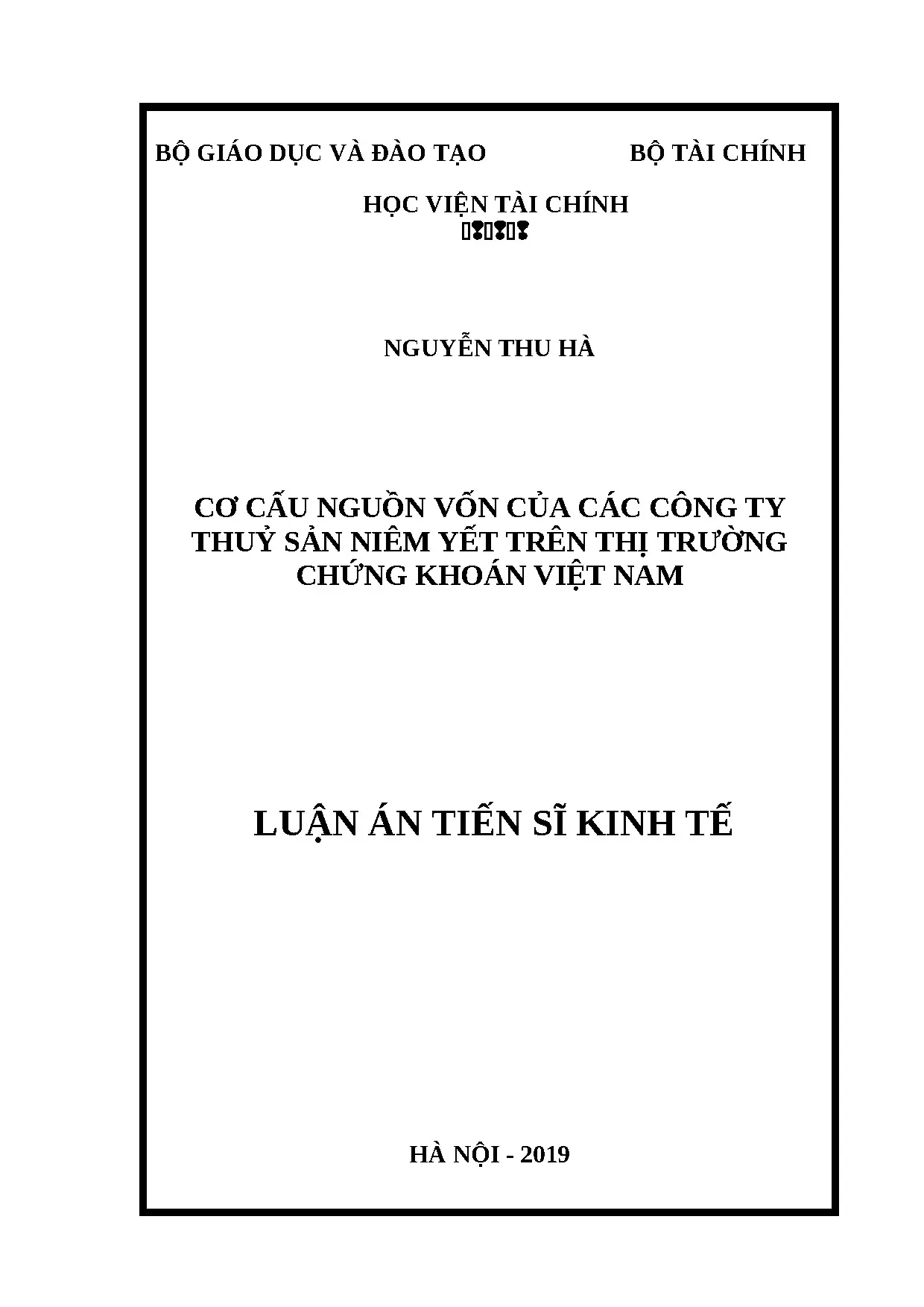 Cơ cấu nguồn vốn công ty thuỷ sản niêm yết tại VN