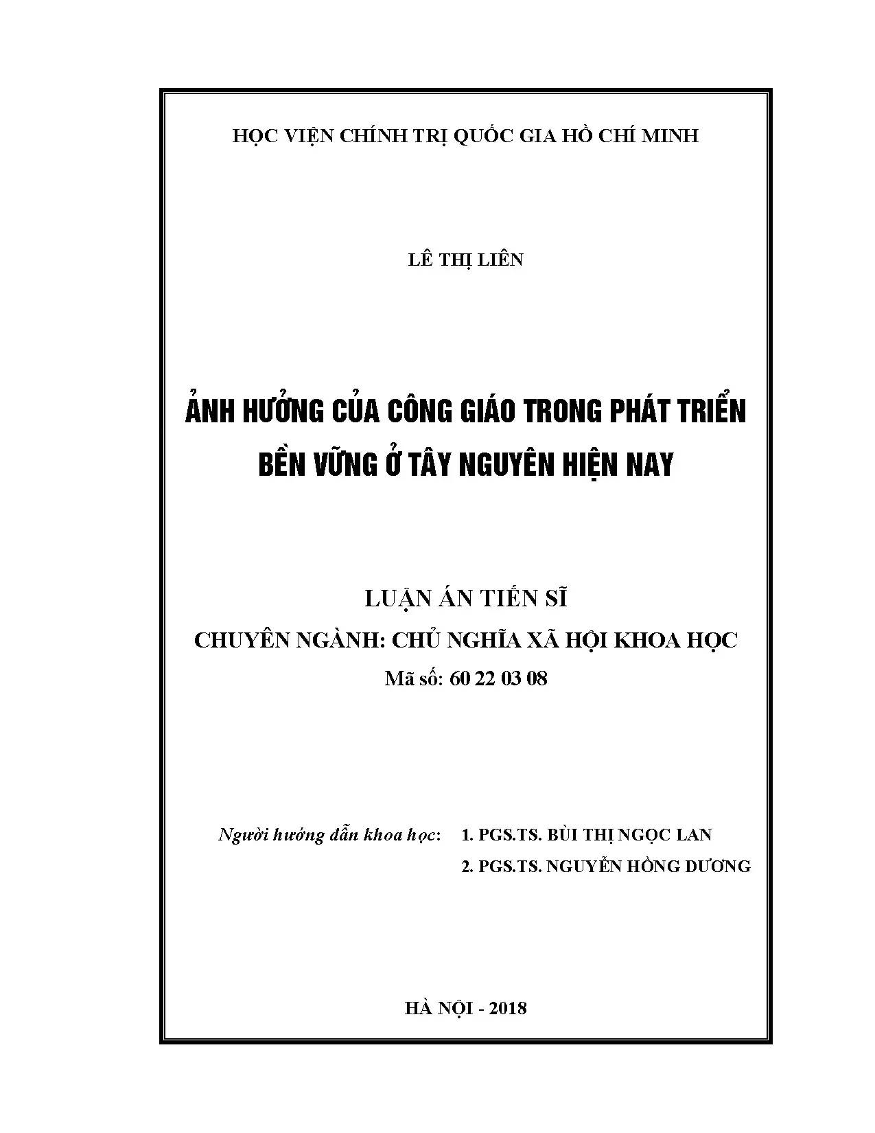 Ảnh hưởng Công giáo trong phát triển bền vững ở Tây Nguyên