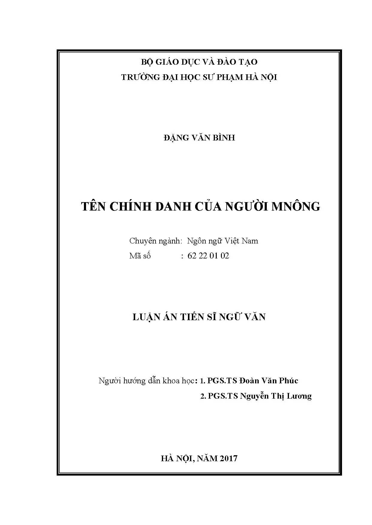 Tên chính danh của người Mnông: Cấu tạo và Ý nghĩa