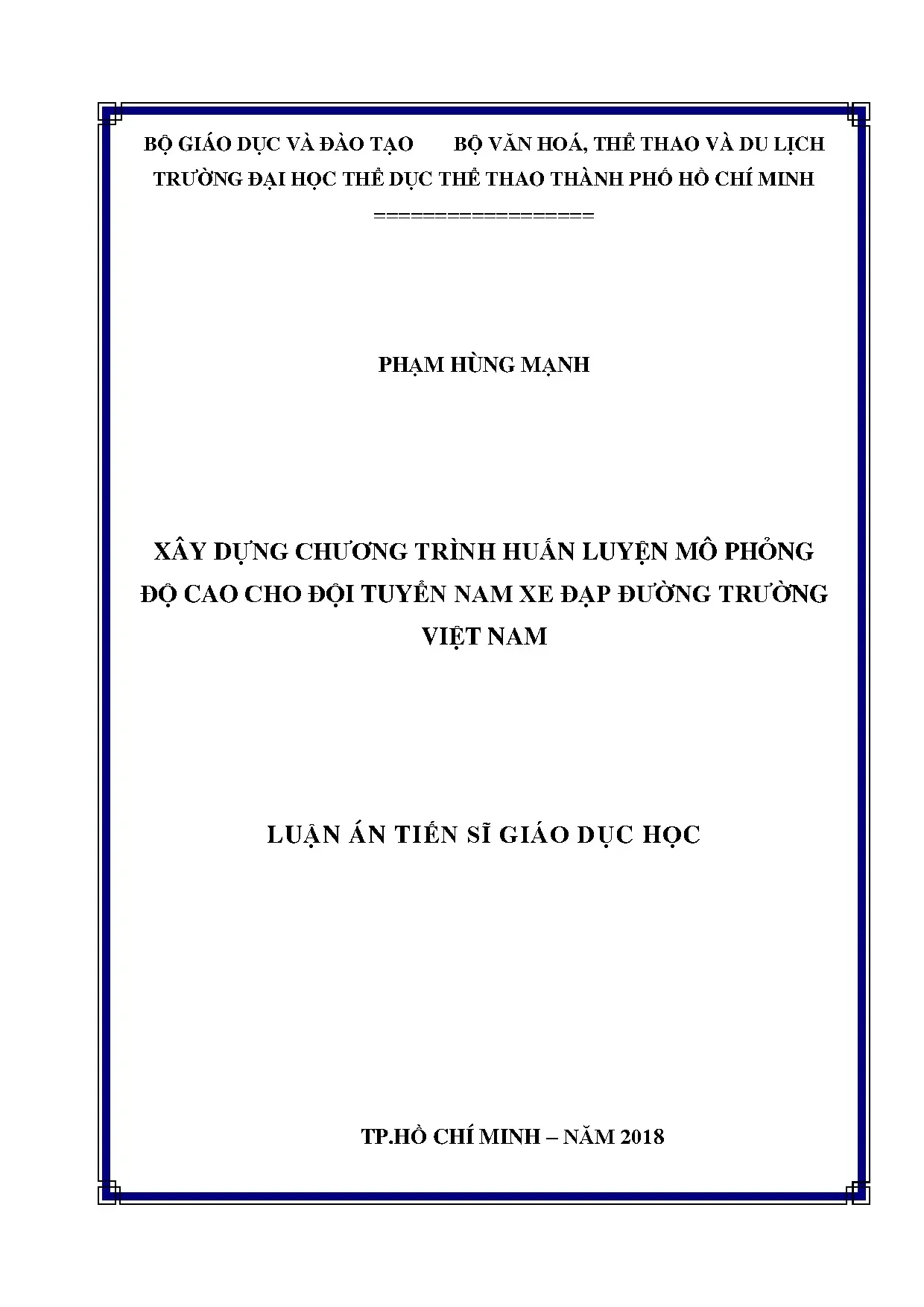 Huấn luyện mô phỏng độ cao cho xe đạp đường trường Việt Nam