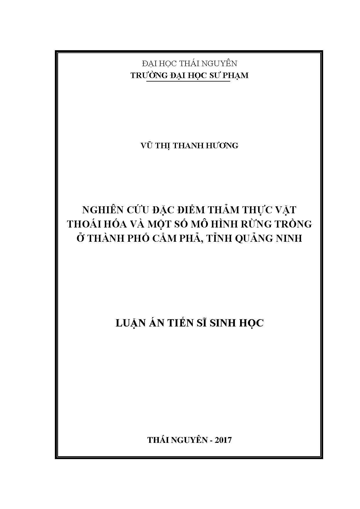 Thảm thực vật thoái hóa & rừng trồng Cẩm Phả, Quảng Ninh