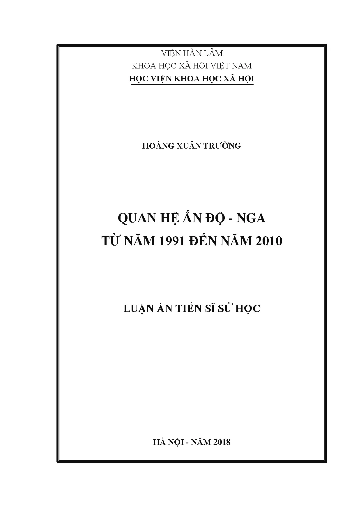 Quan hệ Ấn Độ - Nga giai đoạn 1991-2010