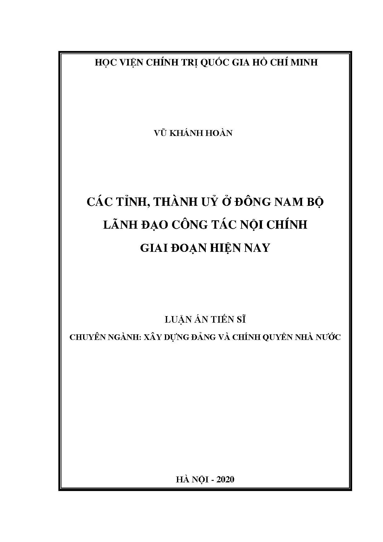 Lãnh đạo công tác nội chính tỉnh thành uỷ Đông Nam Bộ