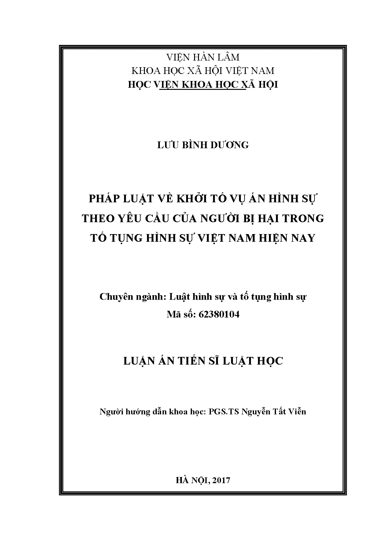 Pháp luật về khởi tố vụ án hình sự theo yêu cầu người bị hại