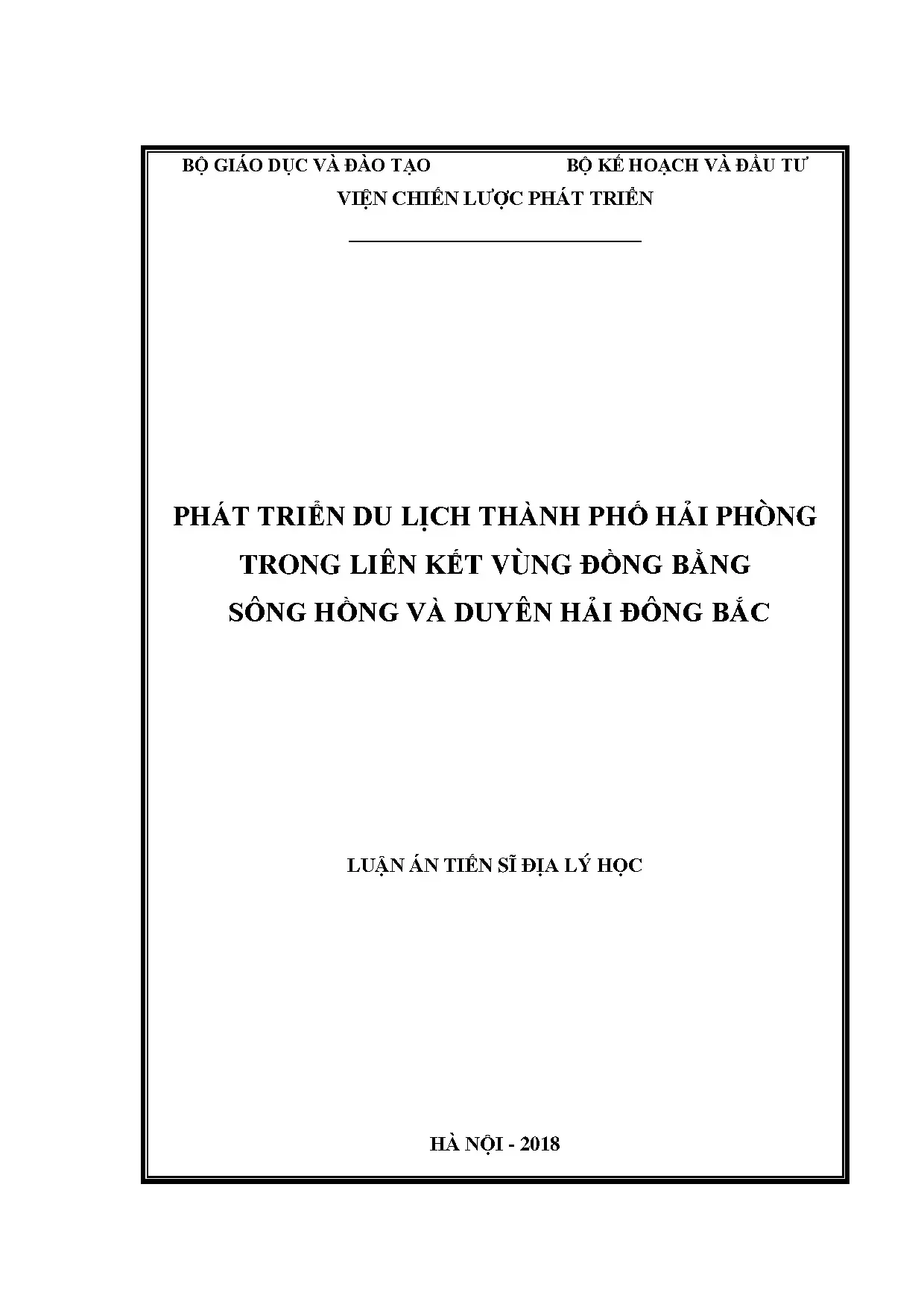 Phát triển du lịch thành phố Hải Phòng trong liên kết vùng