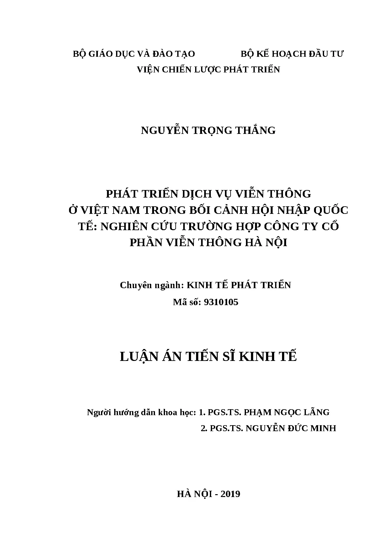 Phát triển dịch vụ viễn thông Việt Nam trong hội nhập quốc tế