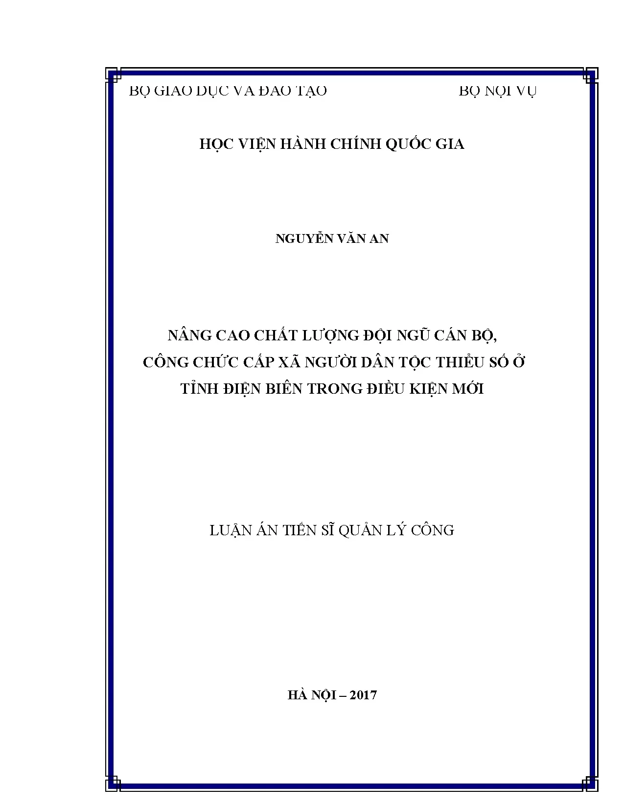 Nâng cao chất lượng cán bộ xã dân tộc thiểu số Điện Biên