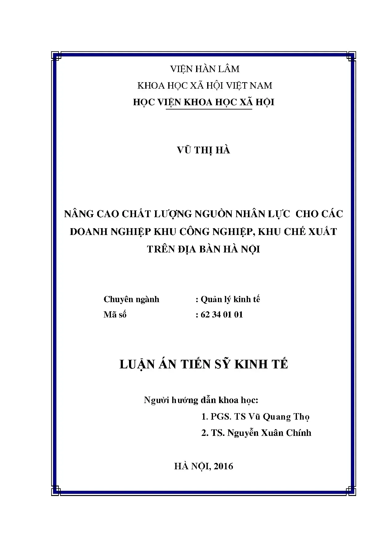 Nâng cao chất lượng nguồn nhân lực KCN, KCX Hà Nội