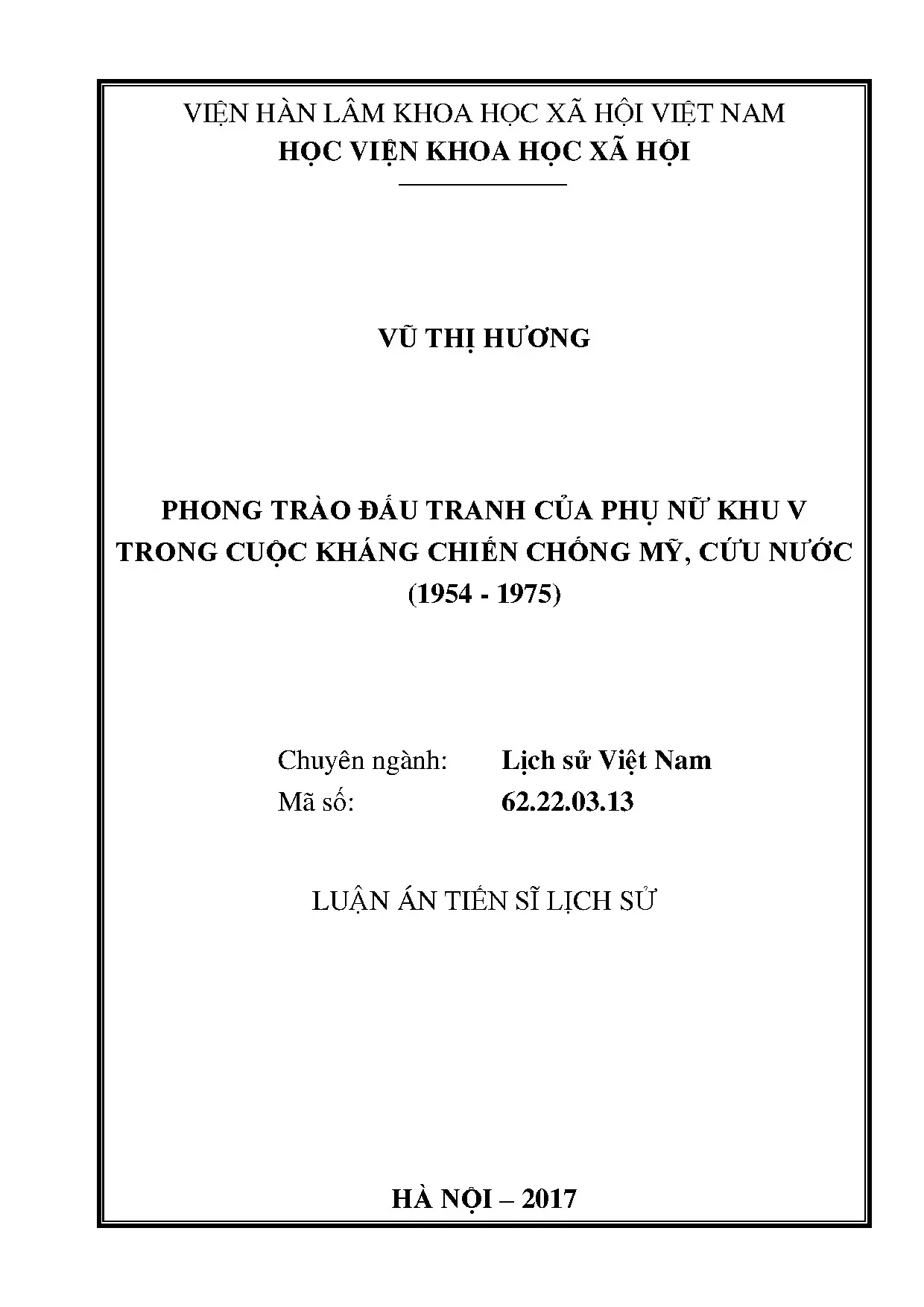 Phụ nữ Khu V trong kháng chiến chống Mỹ (1954-1975)