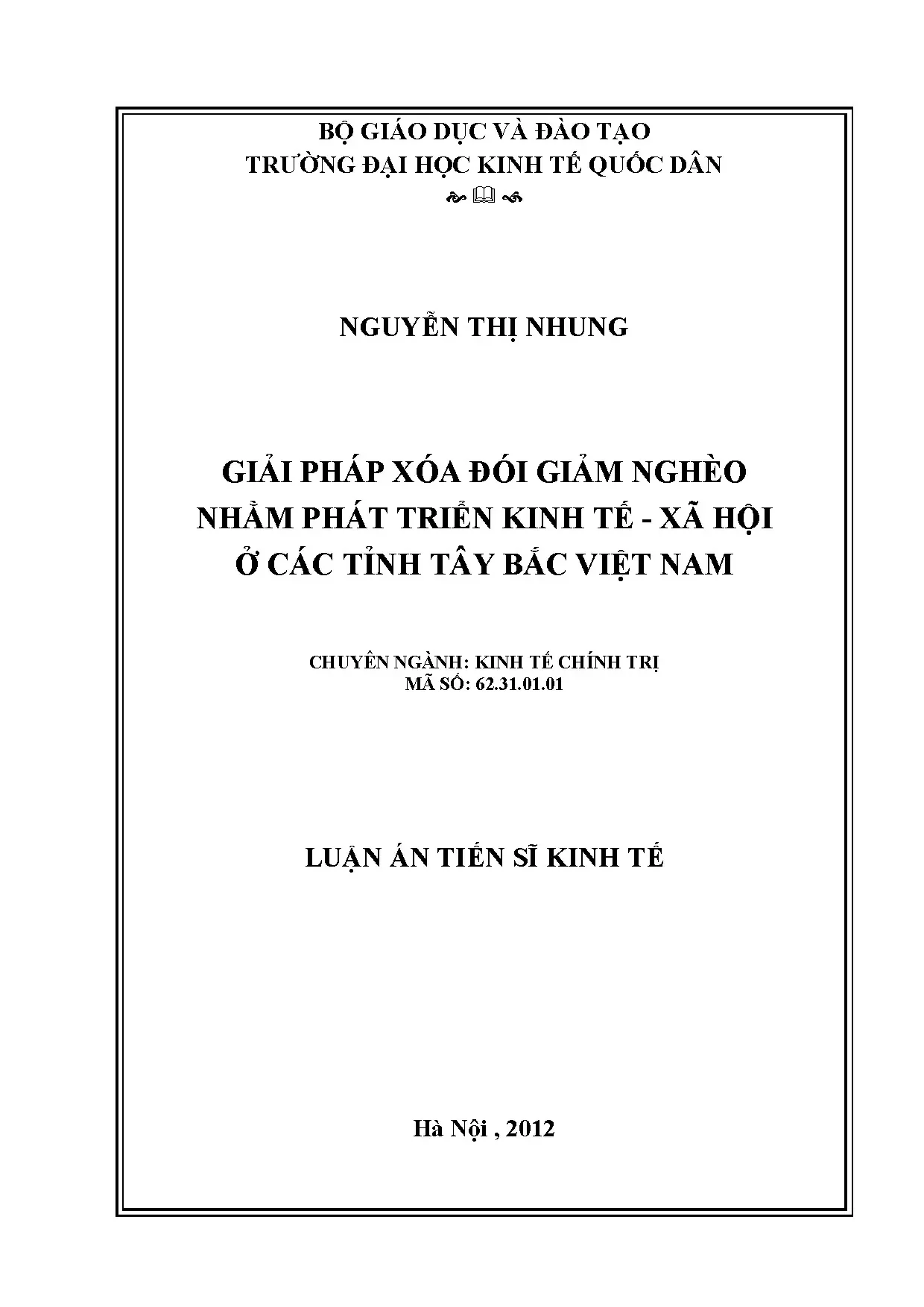 Xóa đói giảm nghèo phát triển kinh tế xã hội Tây Bắc