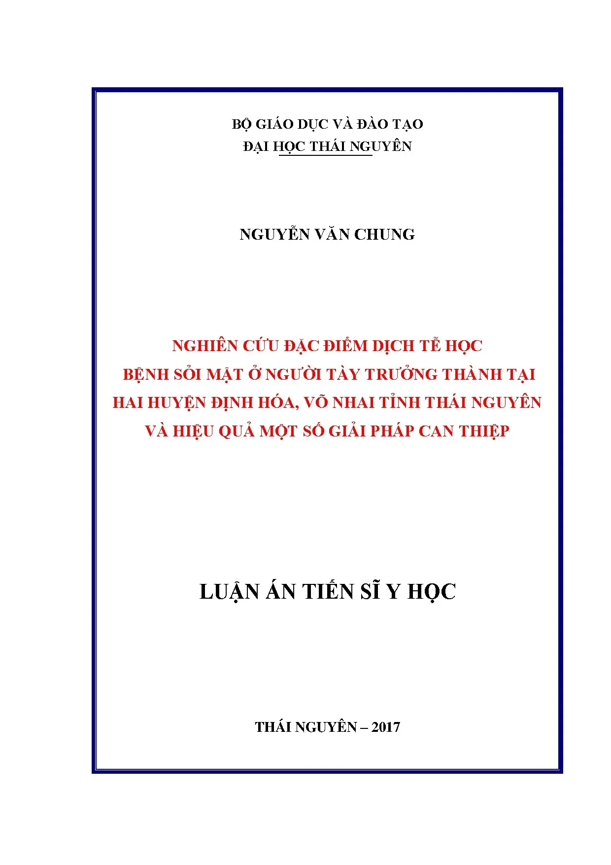 Đặc điểm dịch tễ bệnh sỏi mật ở người Tày trưởng thành tại Thái Nguyên