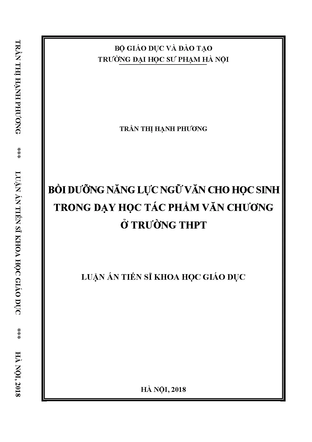 Bồi dưỡng năng lực ngữ văn qua dạy học tác phẩm văn chương ở THPT