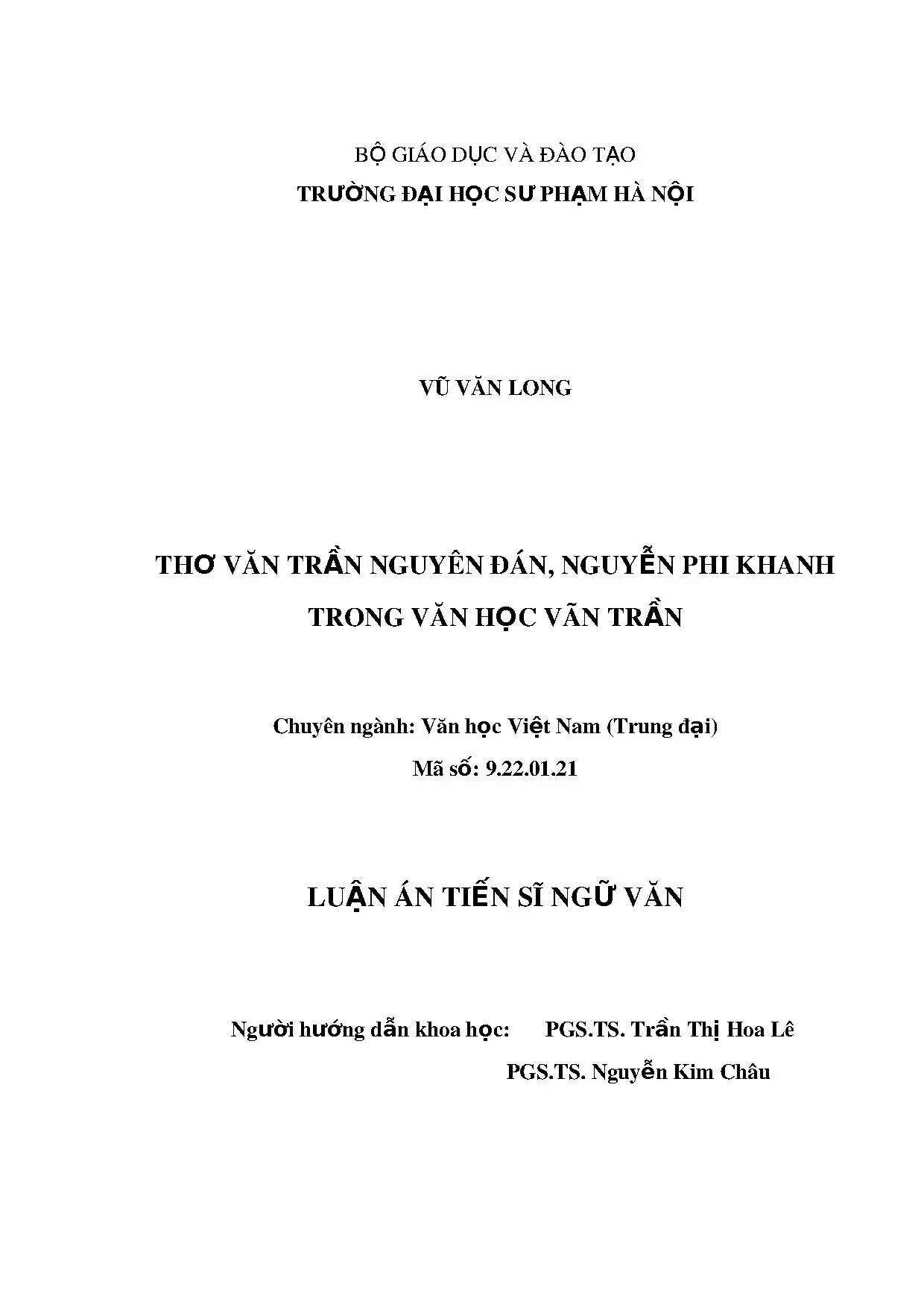 Thơ văn Trần Nguyên Đán, Nguyễn Phi Khanh trong văn học Vãn Trần