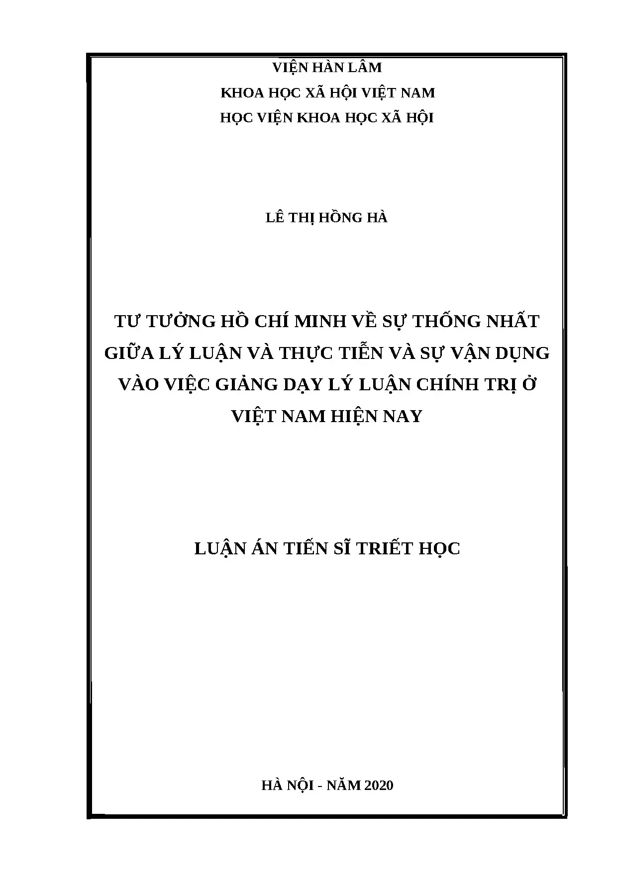 Tư tưởng HCM về thống nhất lý luận và thực tiễn trong giảng dạy