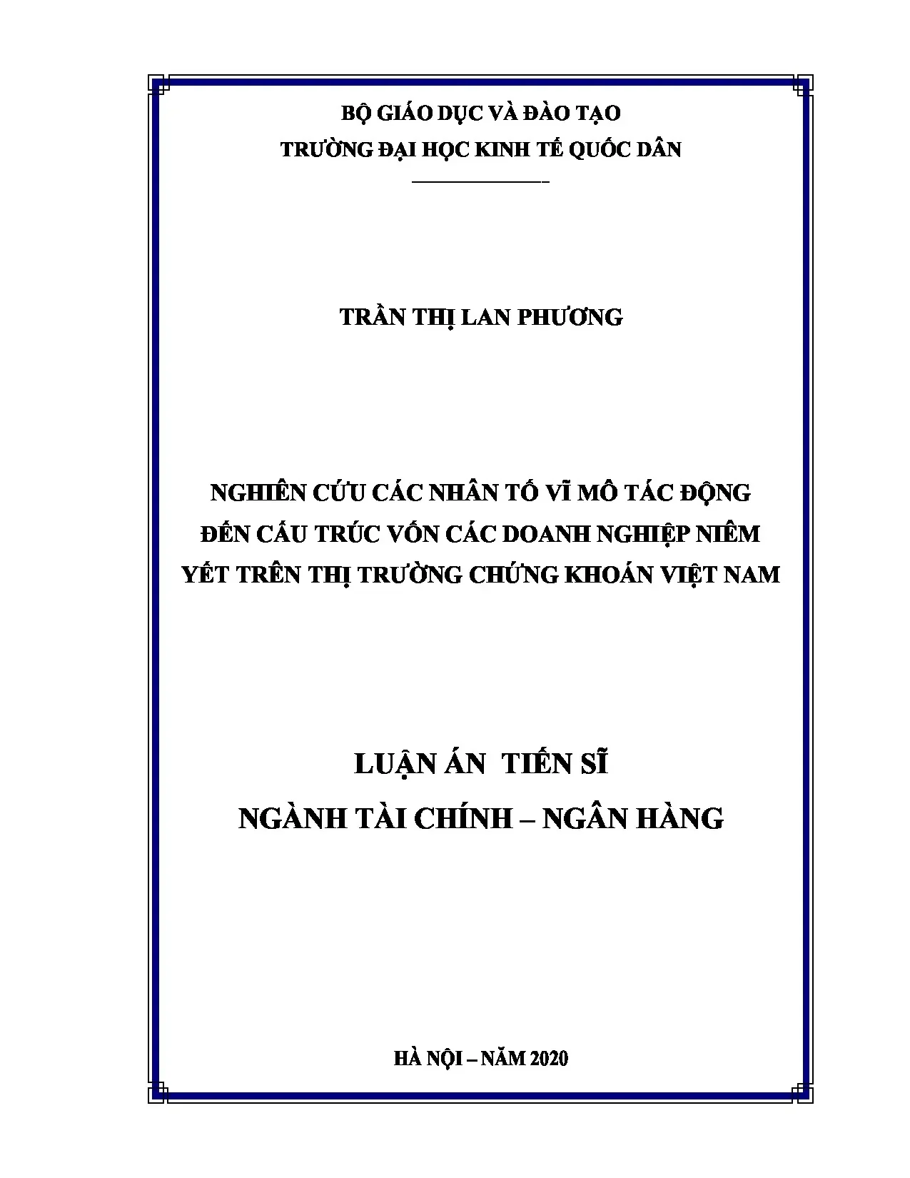 Nhân tố vĩ mô tác động cấu trúc vốn DN niêm yết VN