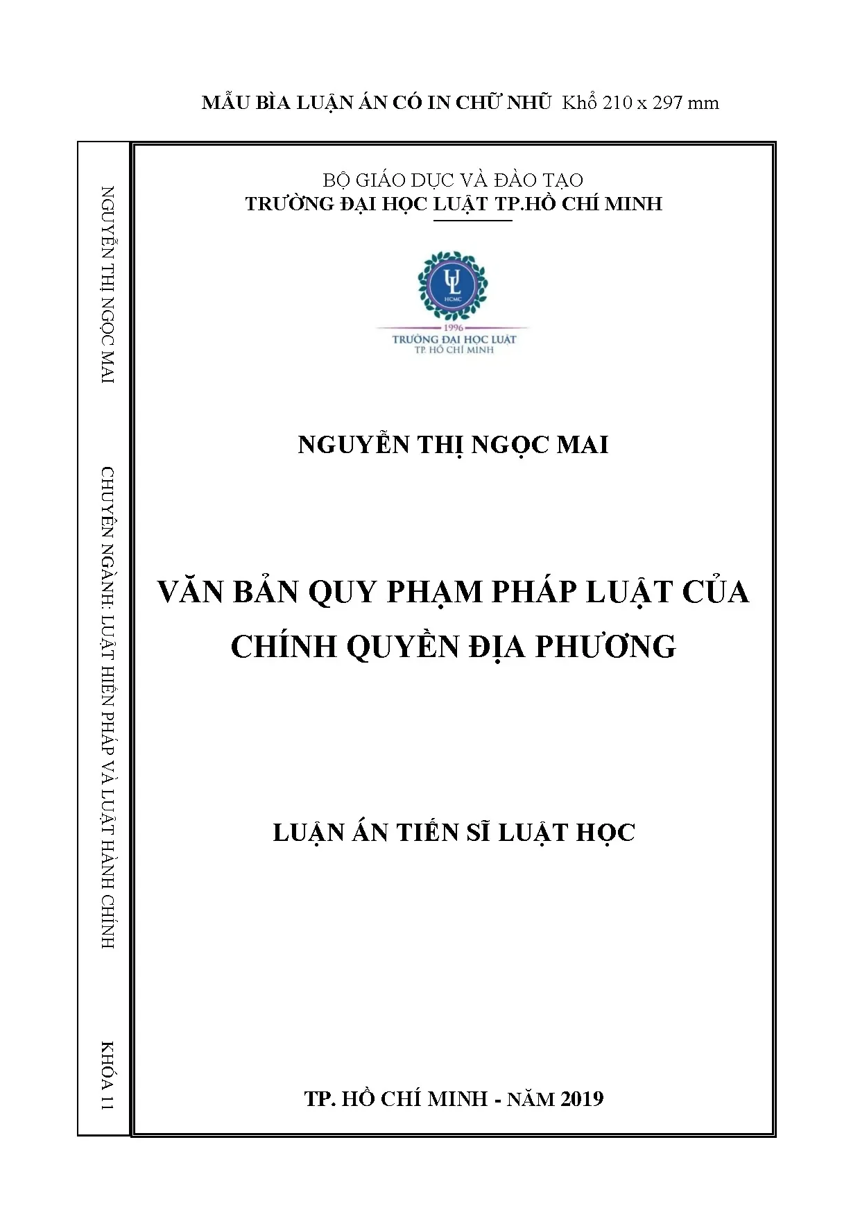 Văn bản quy phạm pháp luật địa phương: Luận án Tiến sĩ Luật