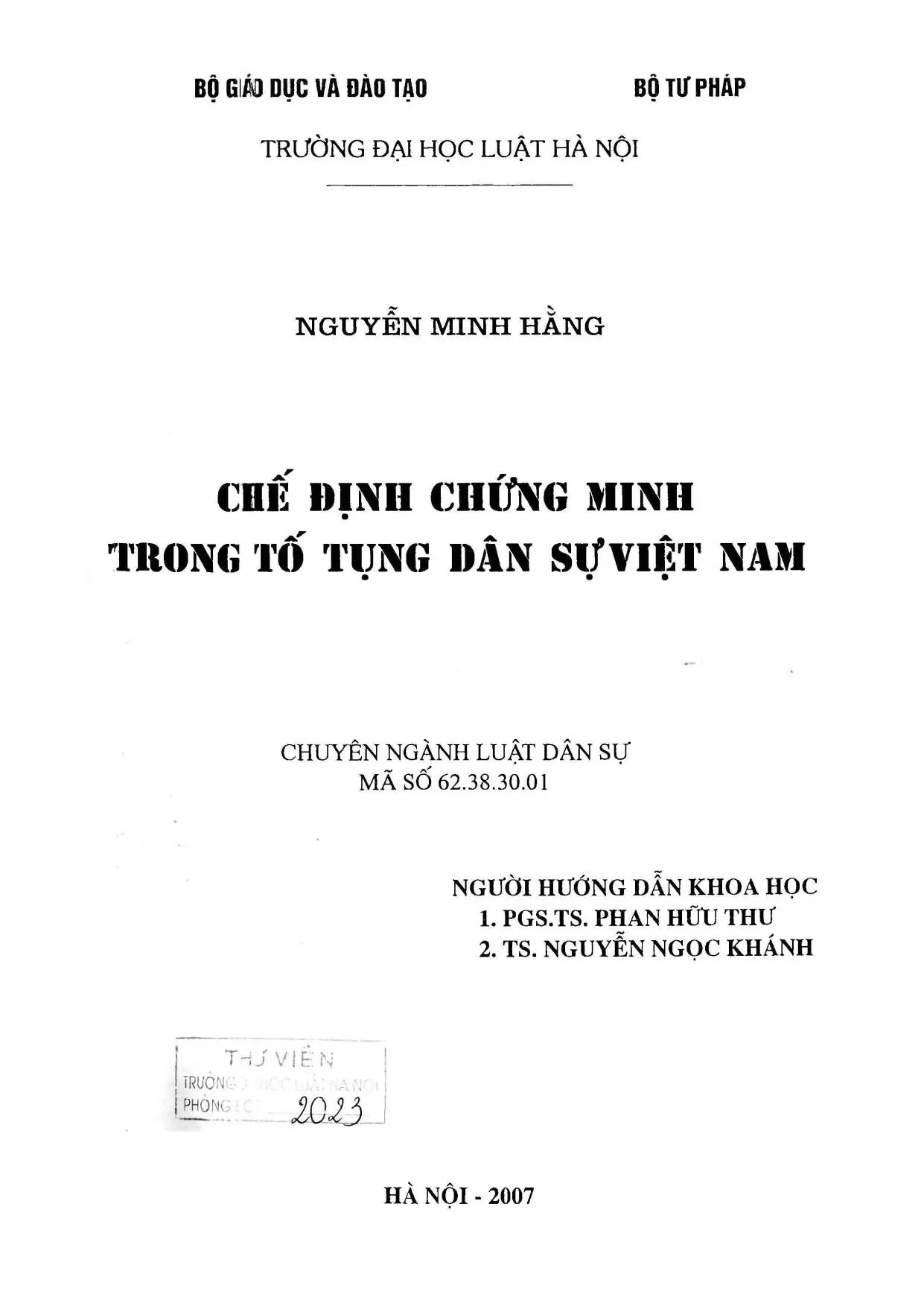 Luận án luật: Chế định chứng minh trong tố tụng dân sự