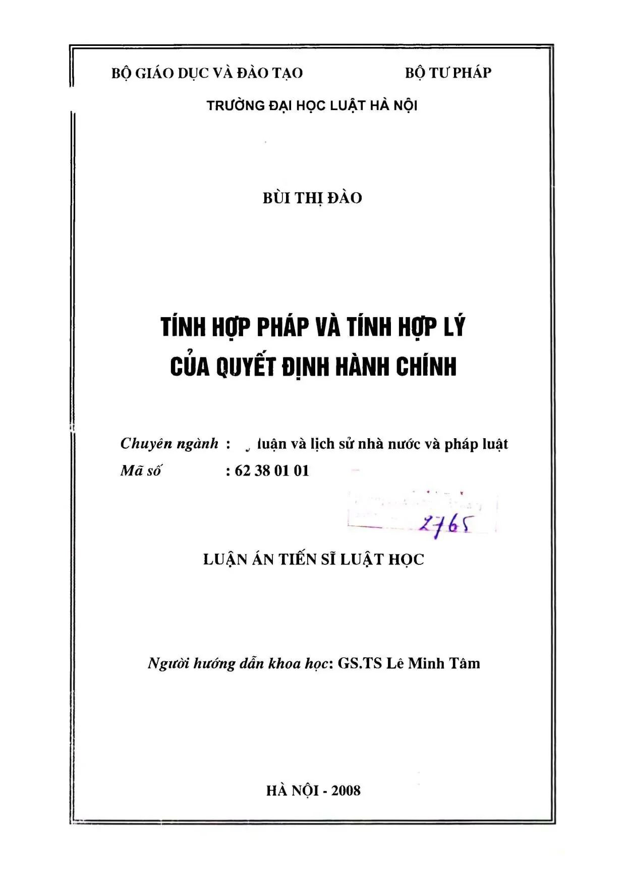 Tính hợp pháp và hợp lý của quyết định hành chính