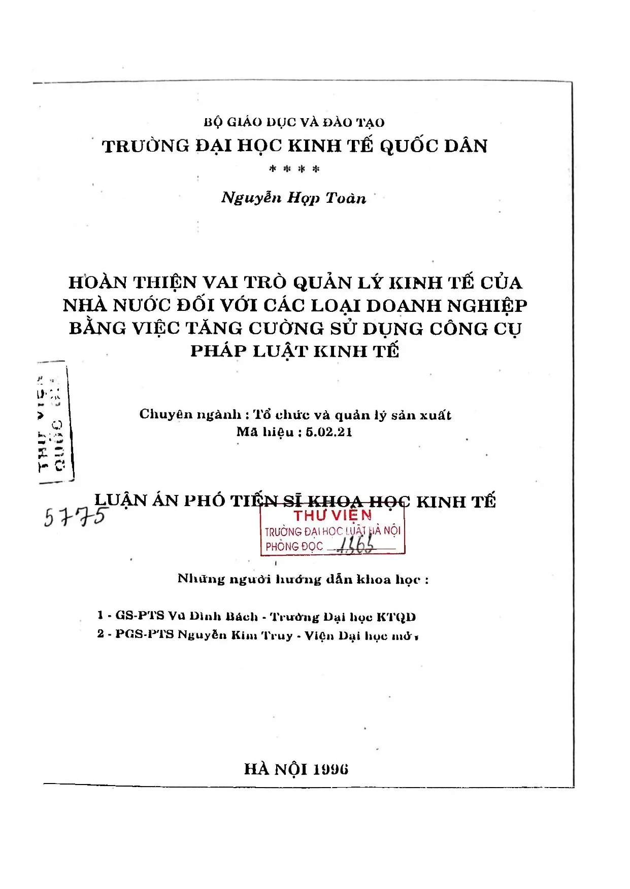Hoàn thiện vai trò quản lý kinh tế nhà nước qua pháp luật
