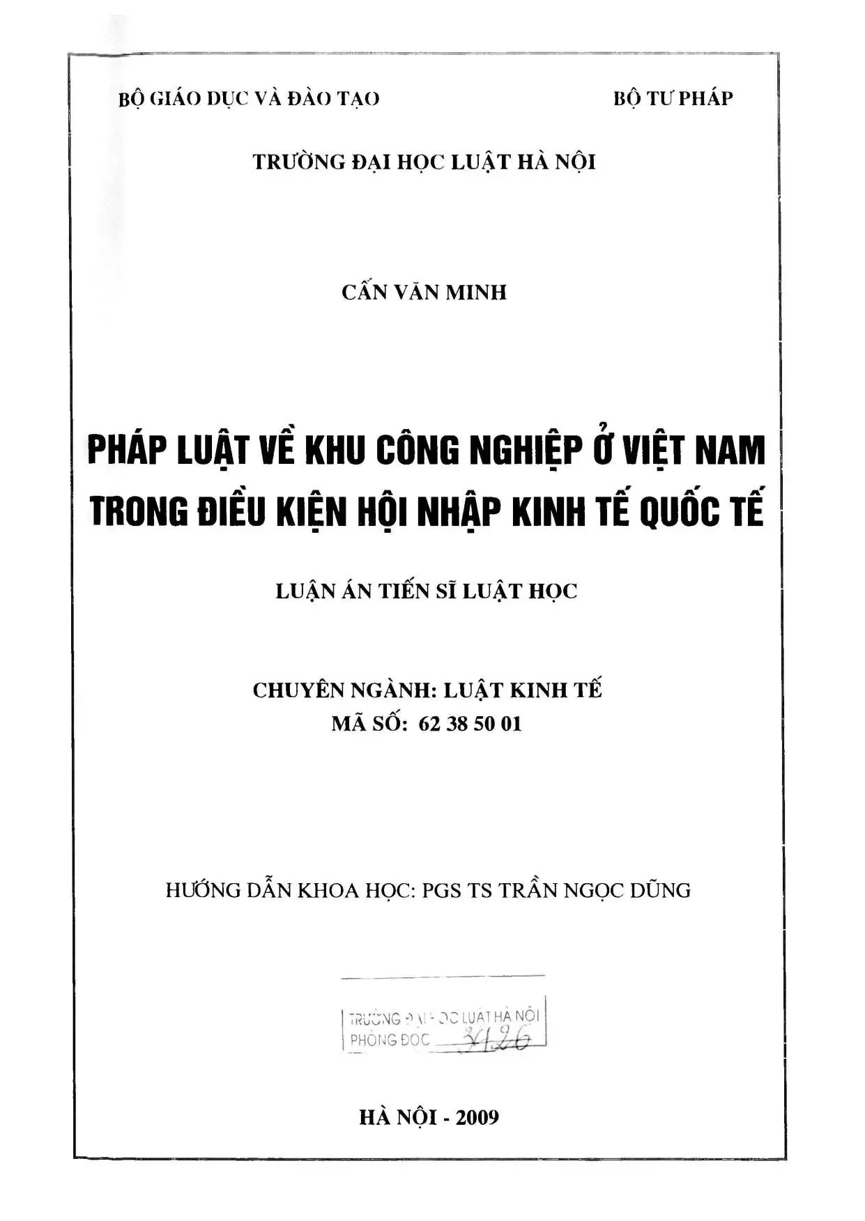 Pháp luật khu công nghiệp Việt Nam trong hội nhập kinh tế