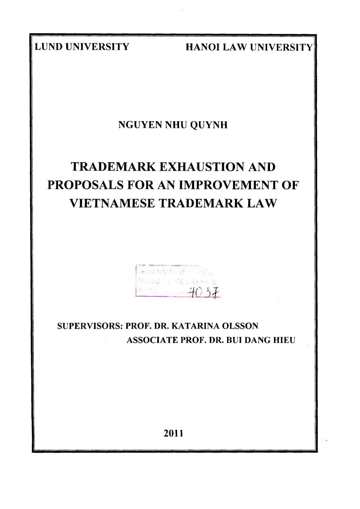 Trademark Exhaustion và cải thiện pháp luật sở hữu trí tuệ Việt Nam