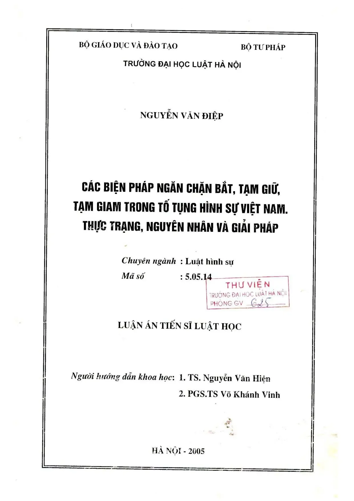 Biện pháp ngăn chặn bắt tạm giữ tạm giam trong TTHS