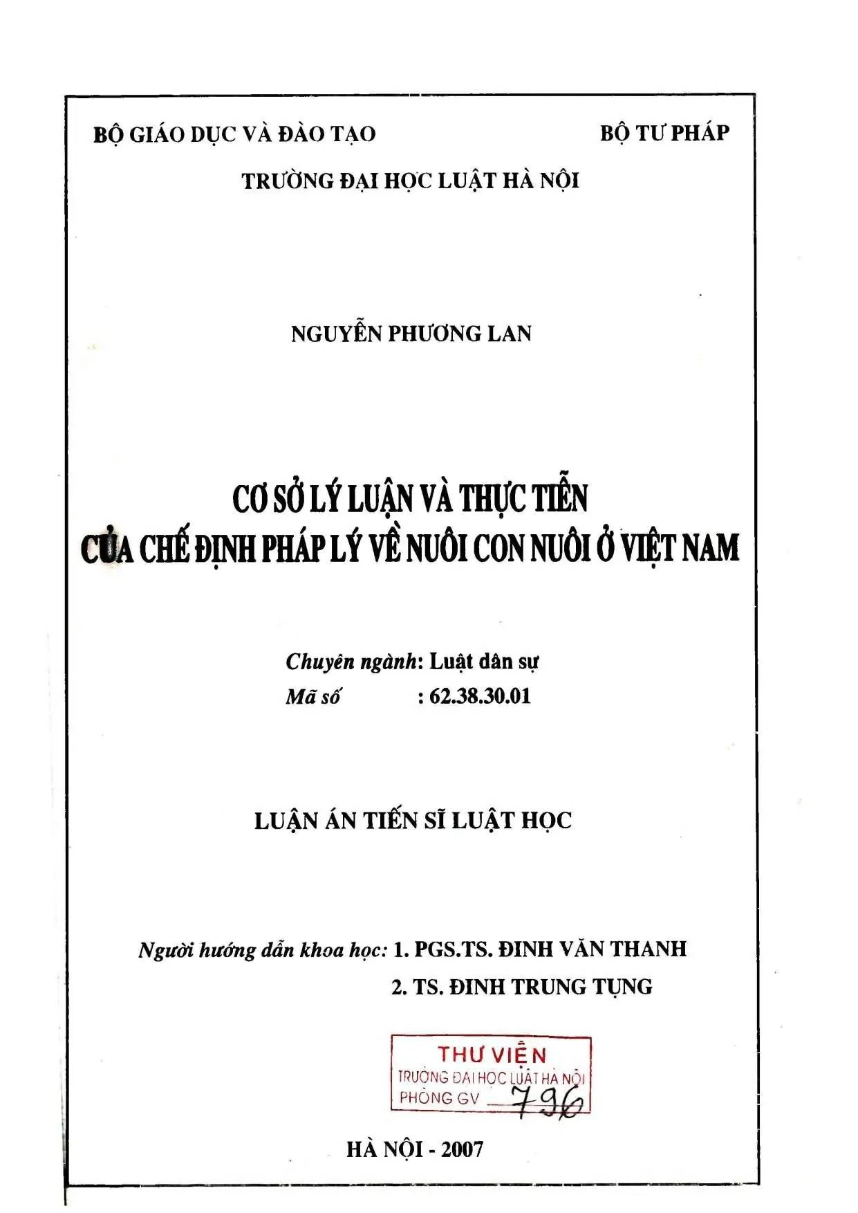 Cơ sở lý luận và thực tiễn chế định pháp lý nuôi con nuôi ở Việt Nam