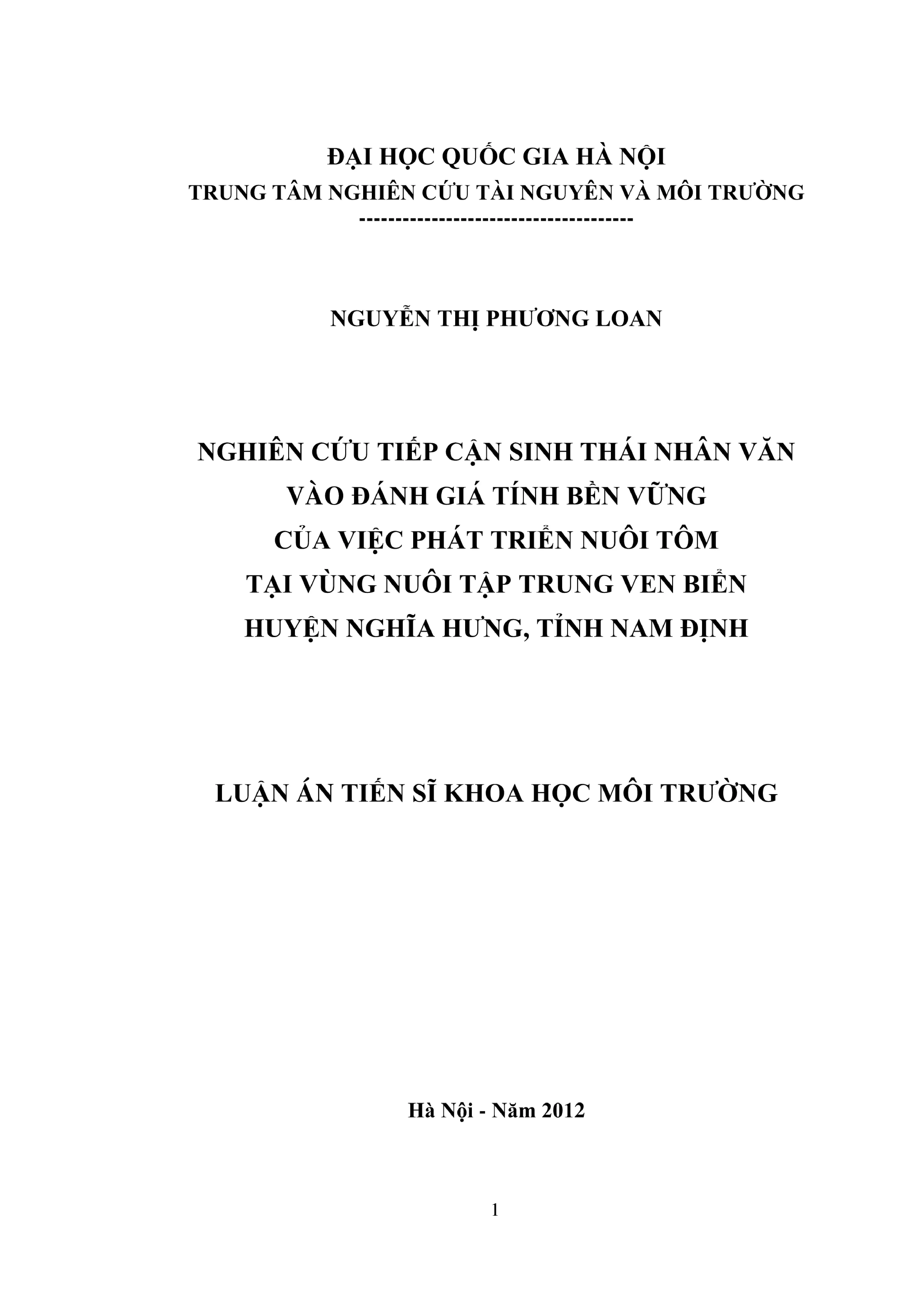 Bền vững nuôi tôm tại Nghĩa Hưng: Sinh thái nhân văn