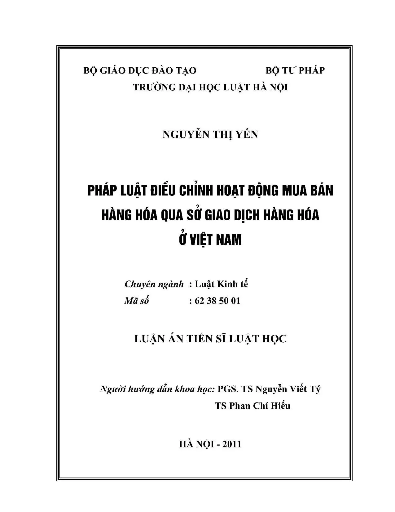 Pháp luật mua bán hàng hóa qua sở giao dịch ở Việt Nam