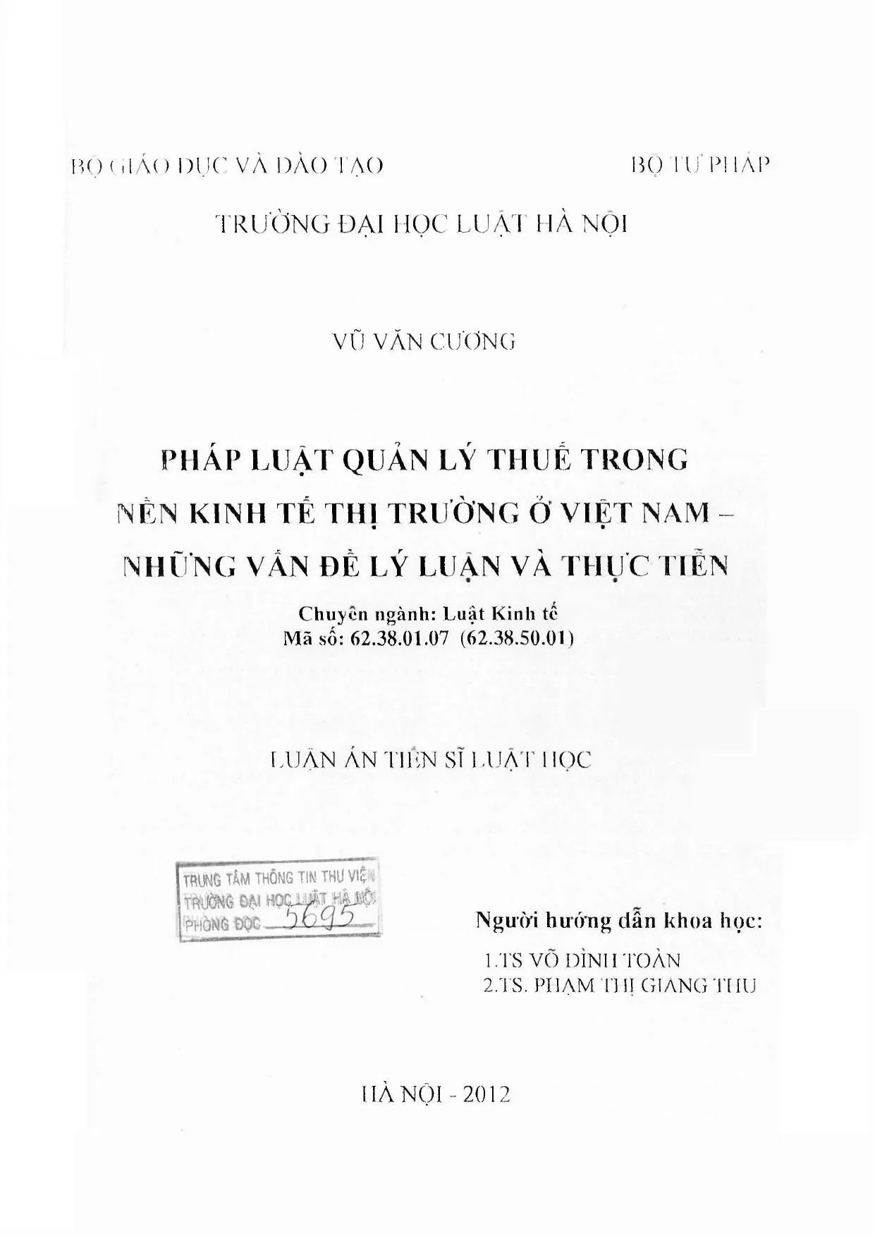 Pháp luật quản lý thuế Việt Nam: Lý luận và thực tiễn