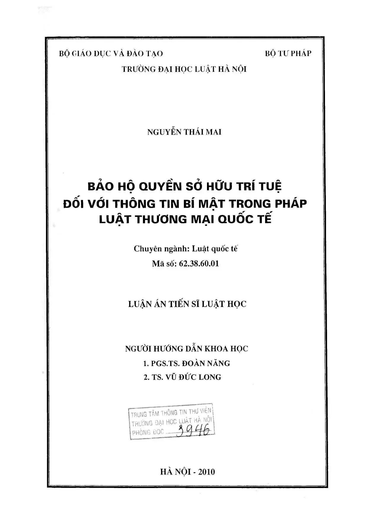 Bảo hộ quyền SHTT đối với thông tin bí mật trong thương mại quốc tế