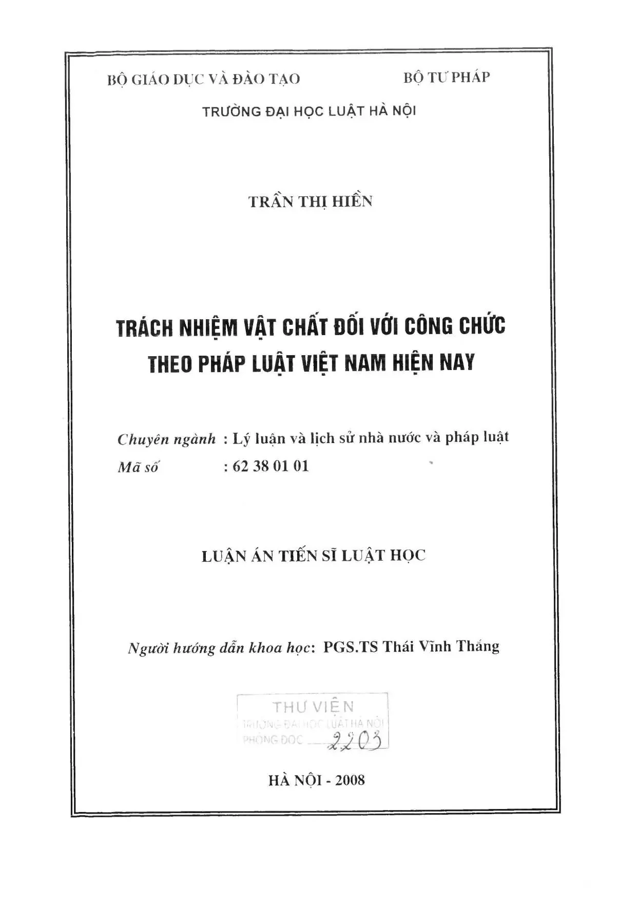 Trách nhiệm vật chất đối với công chức theo pháp luật Việt Nam