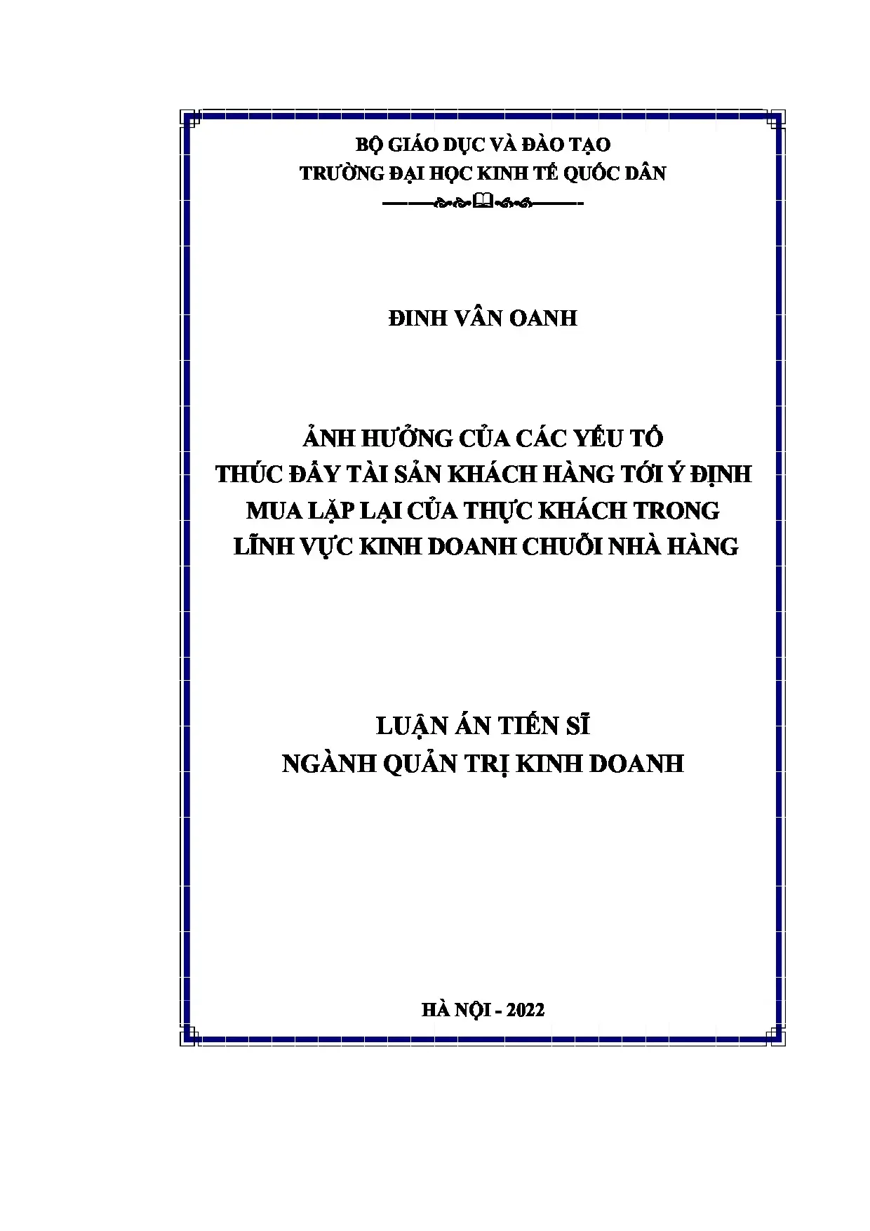 Luận án tiến sĩ ảnh hưởng của tài sản thương hiệu tài sản gi
