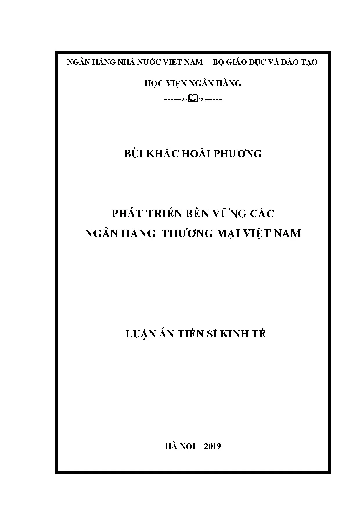Phát triển bền vững ngân hàng thương mại Việt Nam
