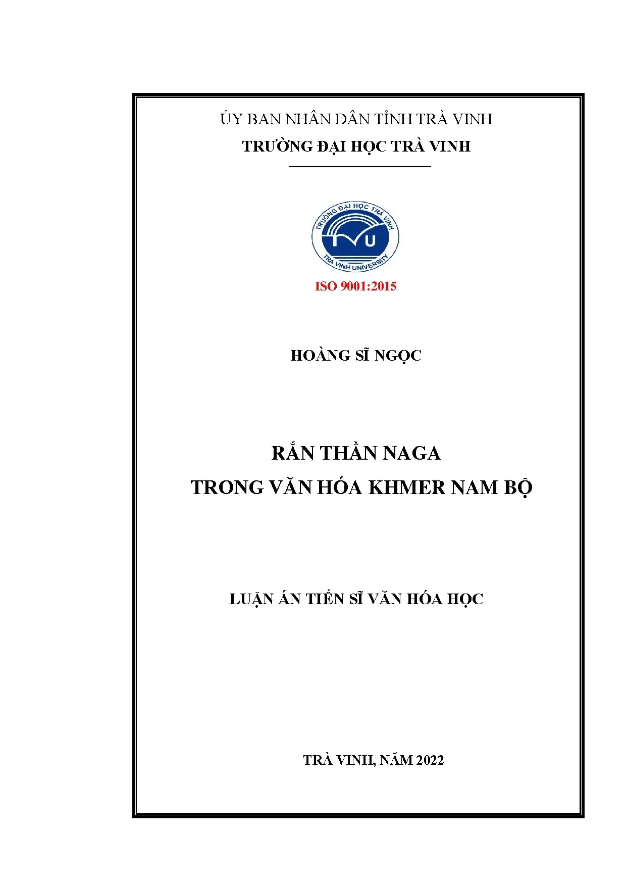 Luận án tiến sĩ rắn thần naga trong văn hóa khmer nam bộ