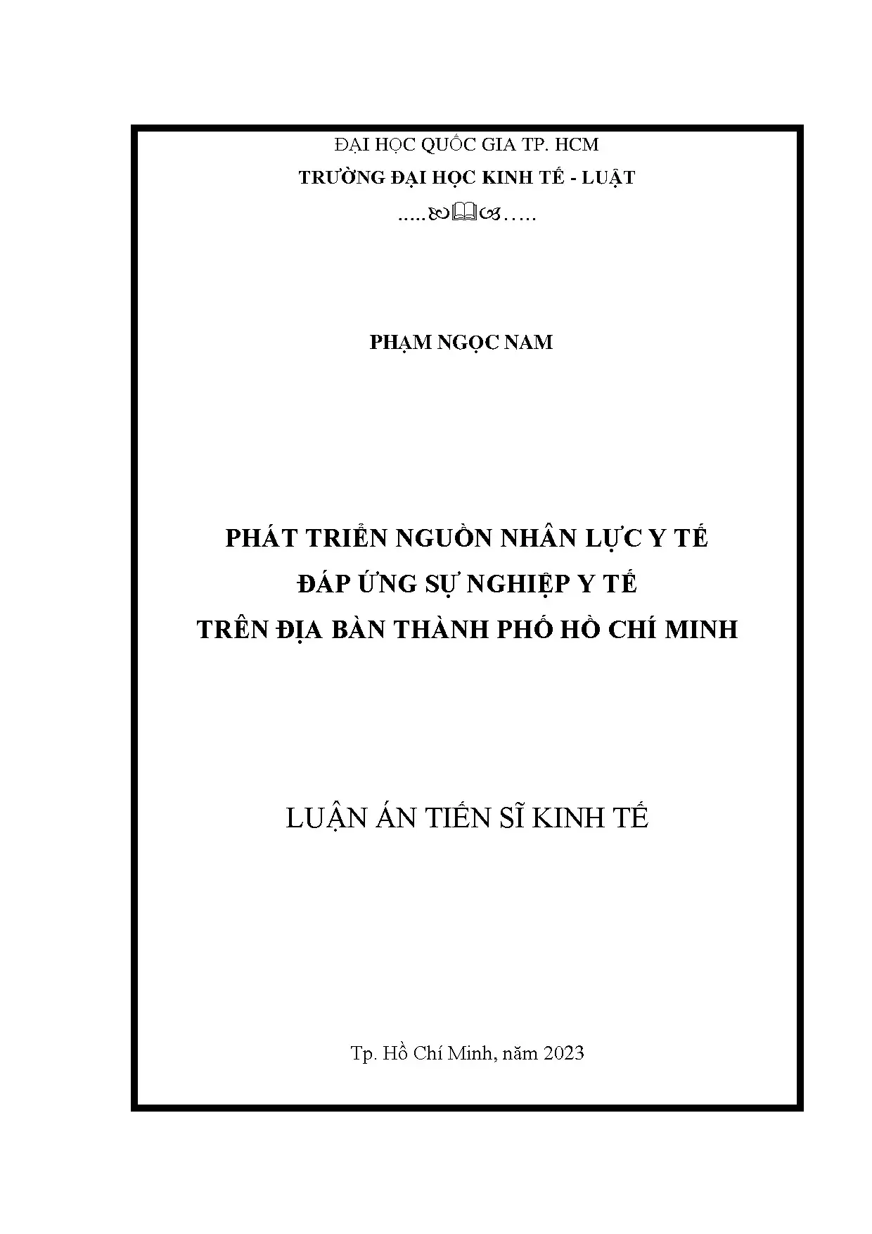 Phát triển nguồn nhân lực y tế TP.HCM đáp ứng yêu cầu