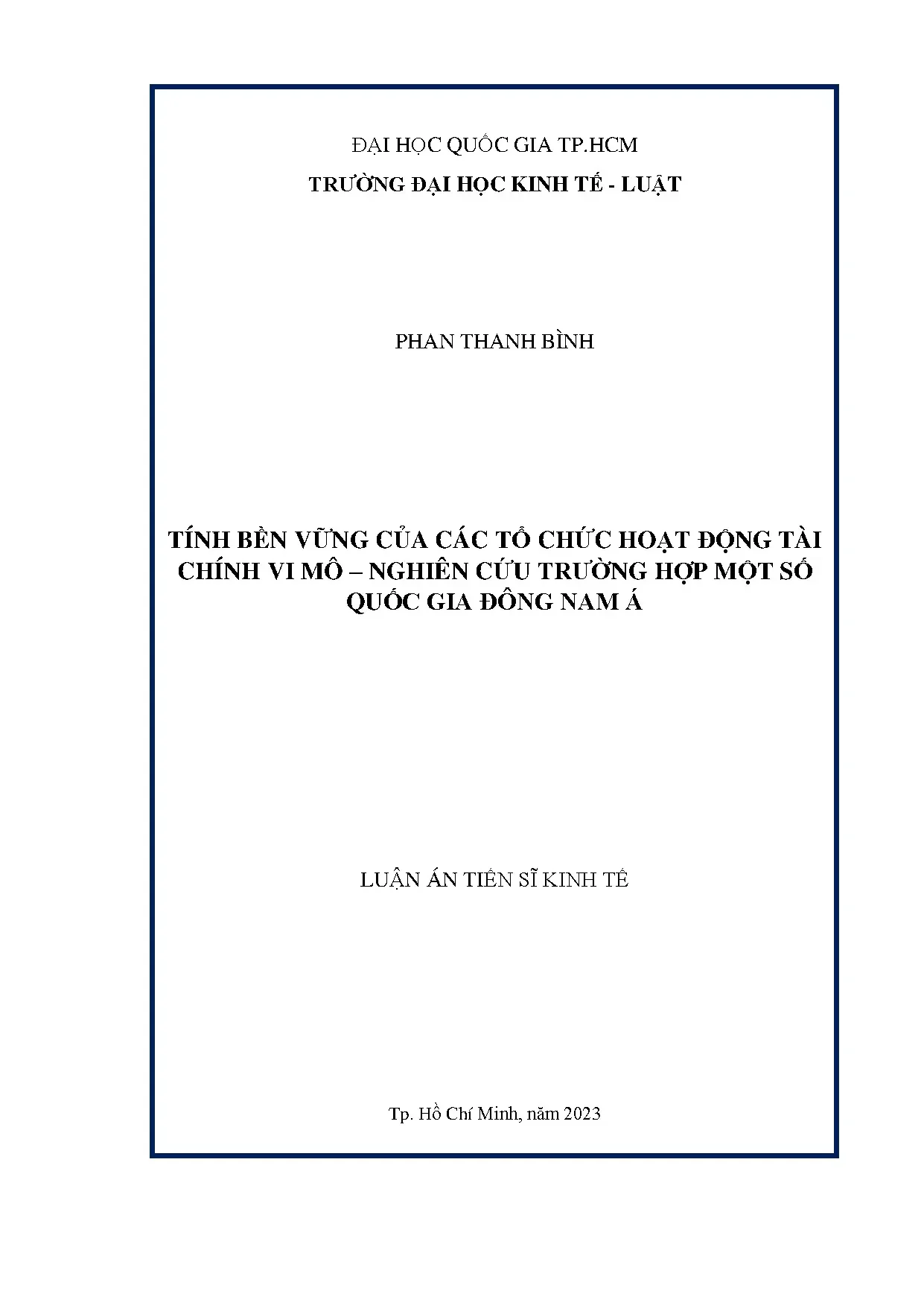 Tính bền vững của các tổ chức hoạt động tài chính vi mô nghi