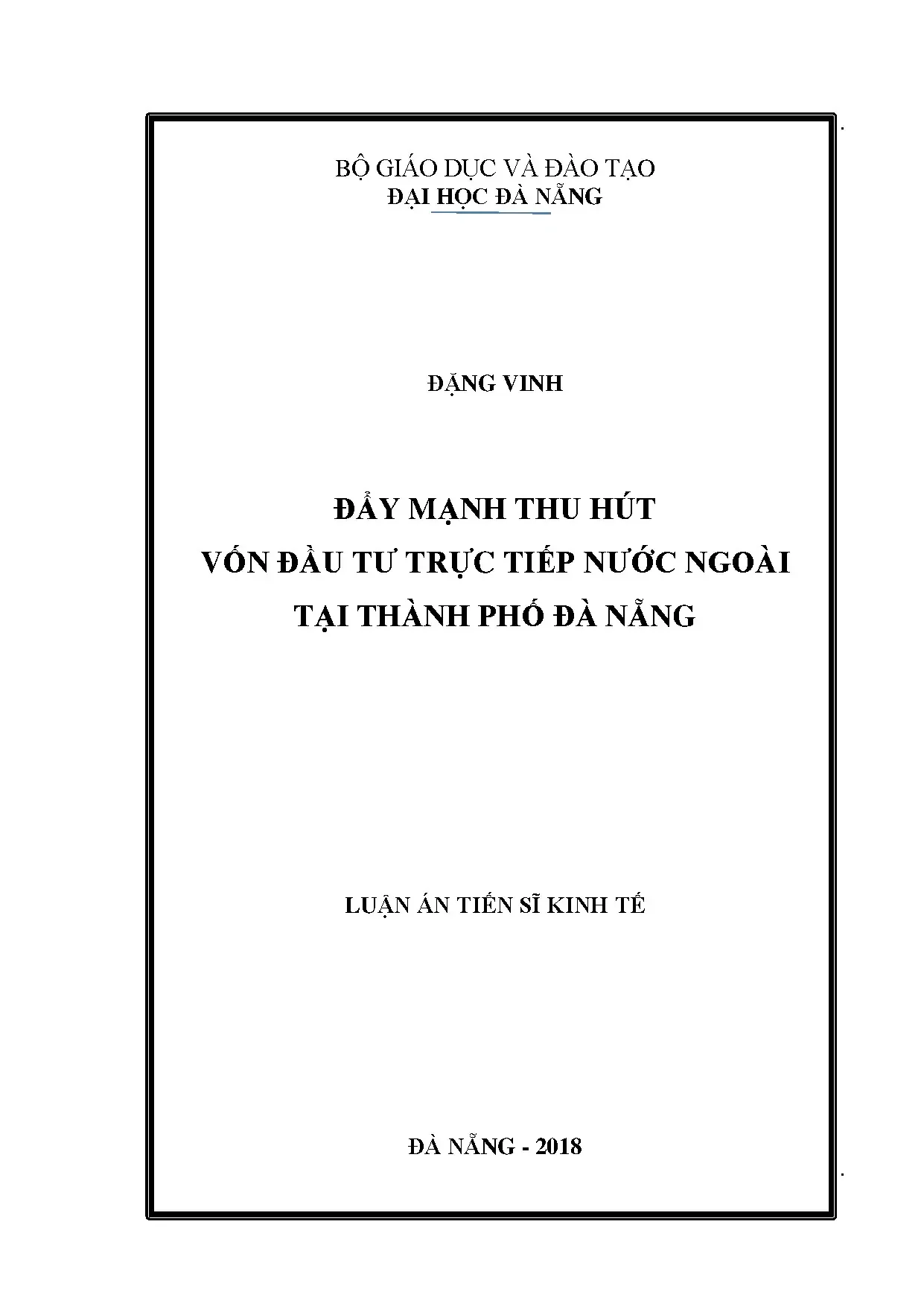 Đẩy mạnh thu hút vốn đầu tư trực tiếp nước ngoài tại Đà Nẵng