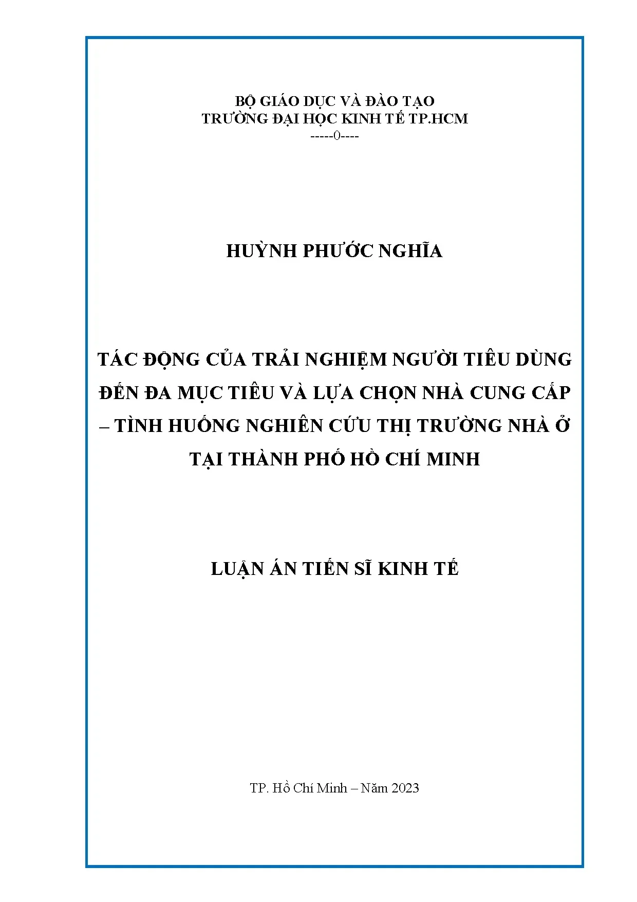 Trải nghiệm người tiêu dùng và lựa chọn nhà cung cấp BĐS