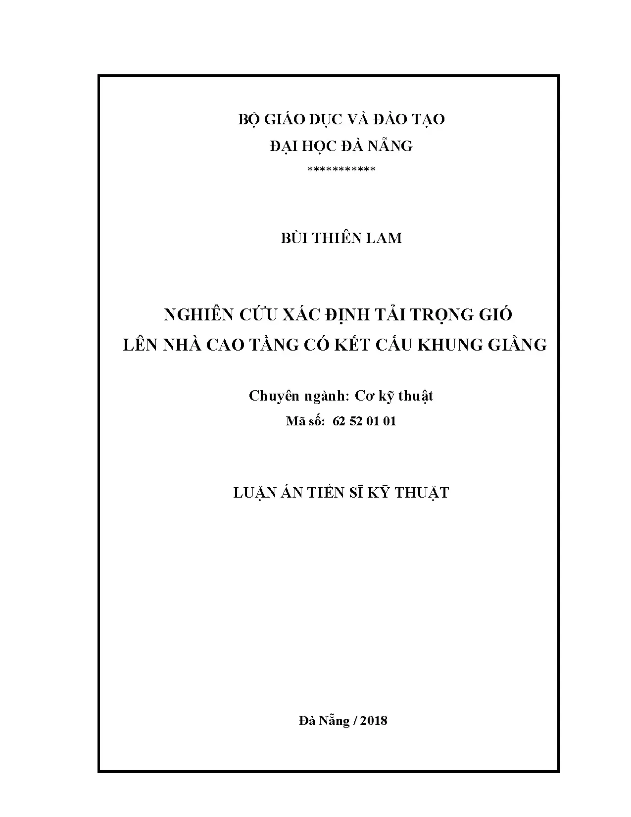 Luận án tiến sĩ kỹ thuật nghiên cứu xác định tải trọng gió l