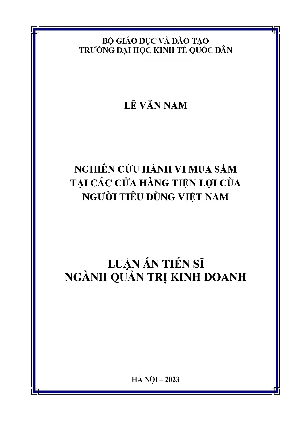 Nghiên cứu hành vi mua sắm tại cửa hàng tiện lợi ở Việt Nam