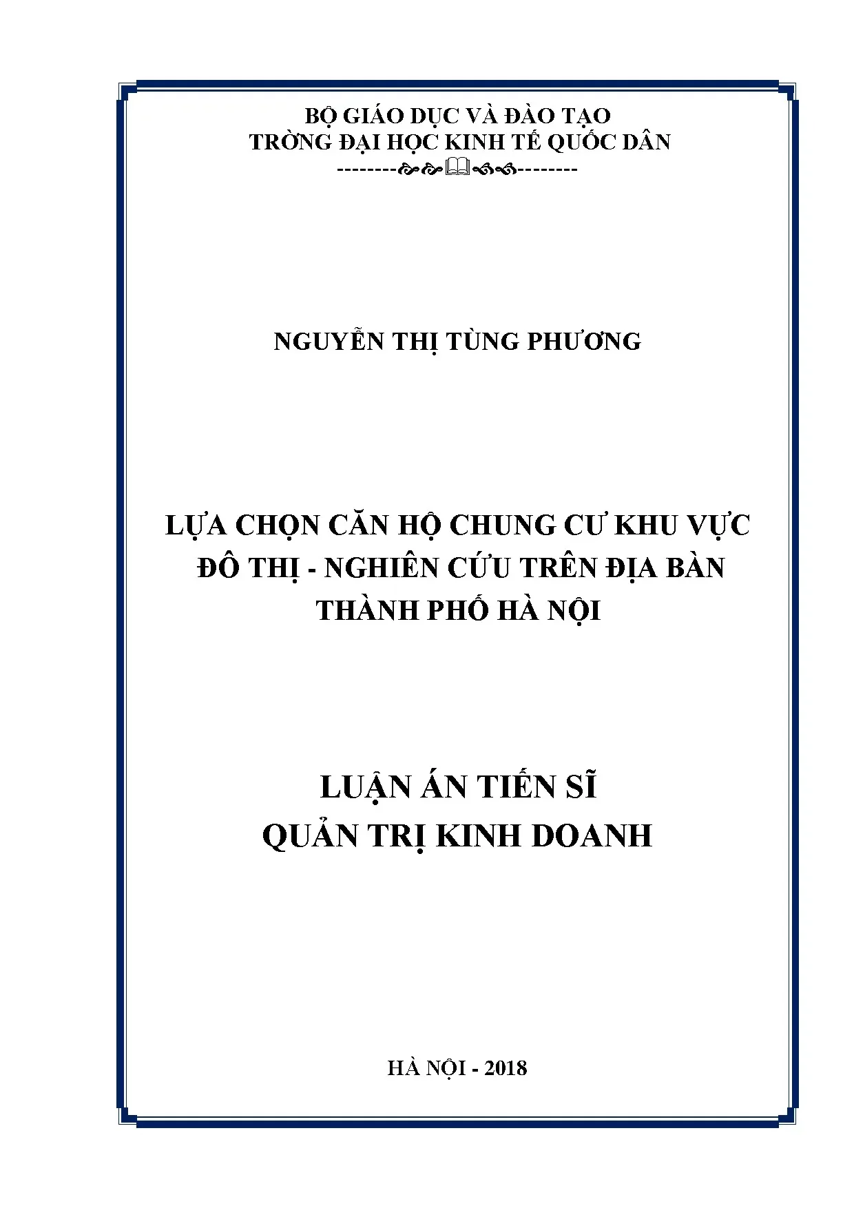 Tiêu chí chọn căn hộ chung cư tại Hà Nội: Nghiên cứu người mua