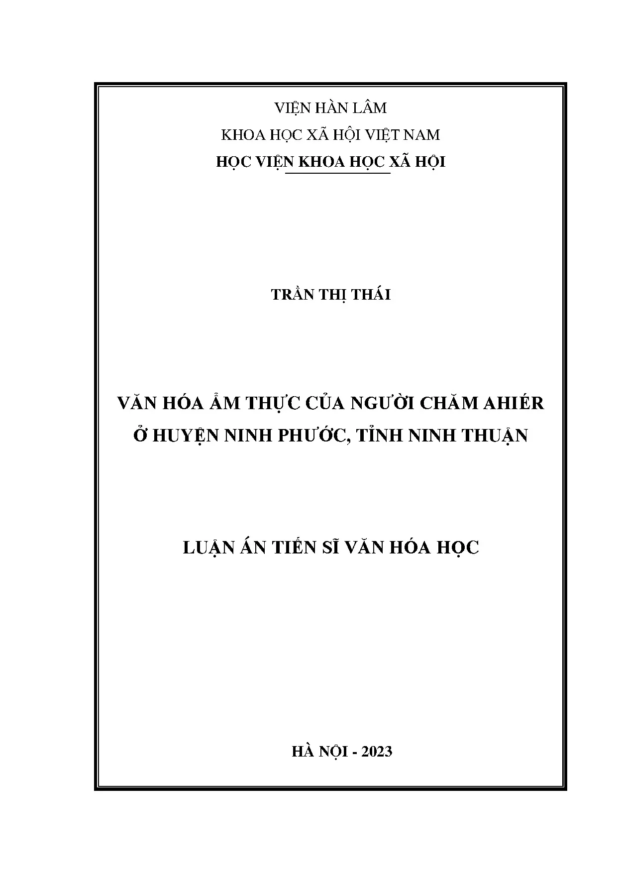 Văn hóa ẩm thực Chăm Ahiér Ninh Phước, Ninh Thuận