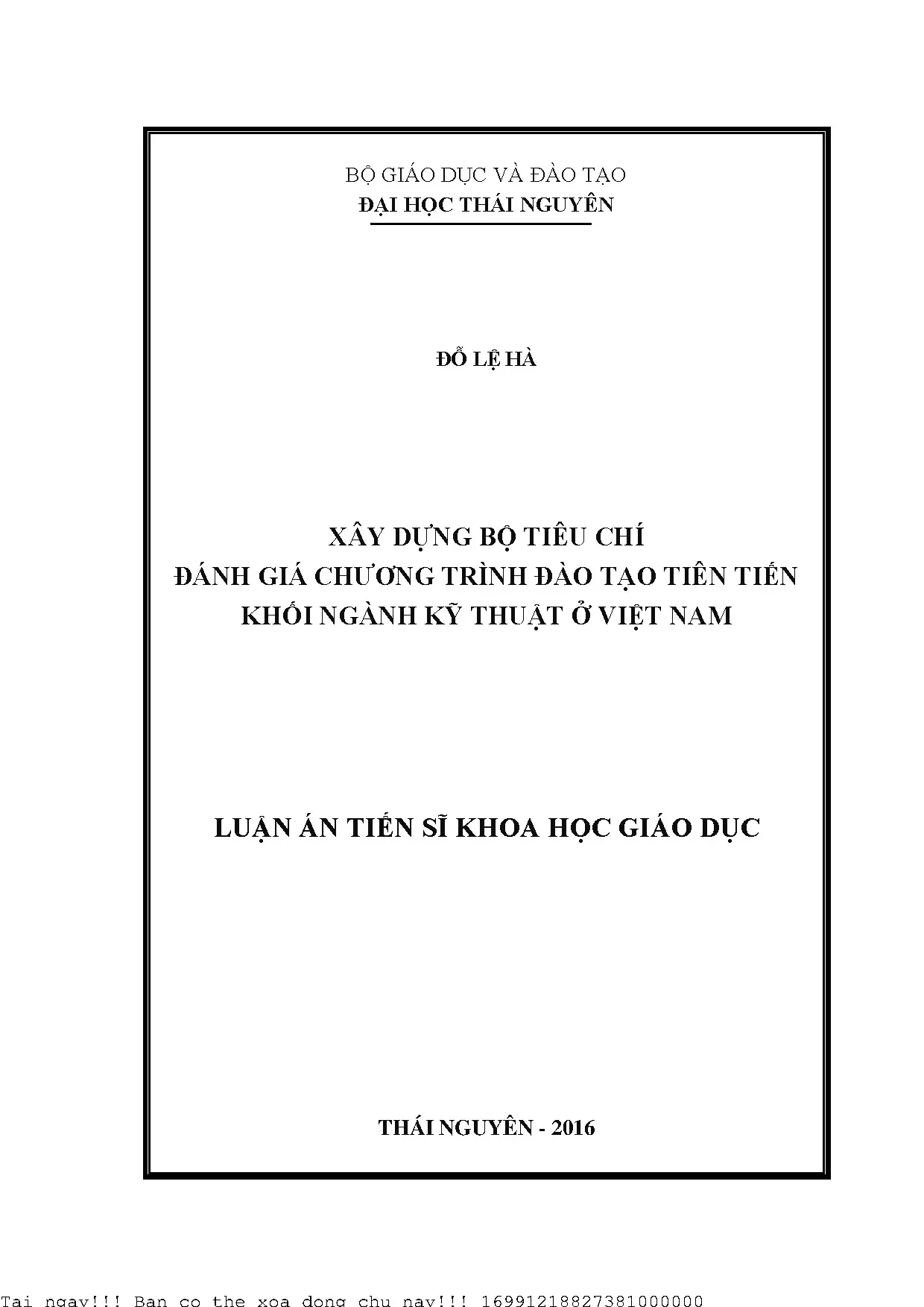Bộ tiêu chí đánh giá chương trình đào tạo tiên tiến kỹ thuật