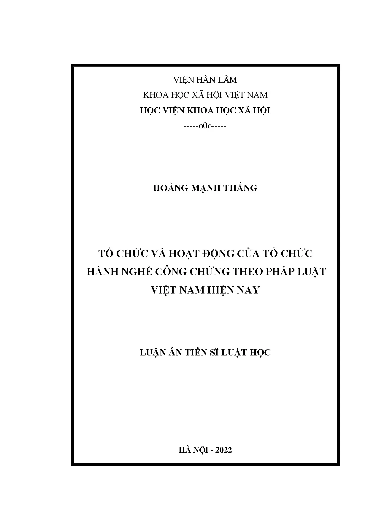 Luận án tiến sĩ tổ chức và hoạt động của tổ chức hành nghề c