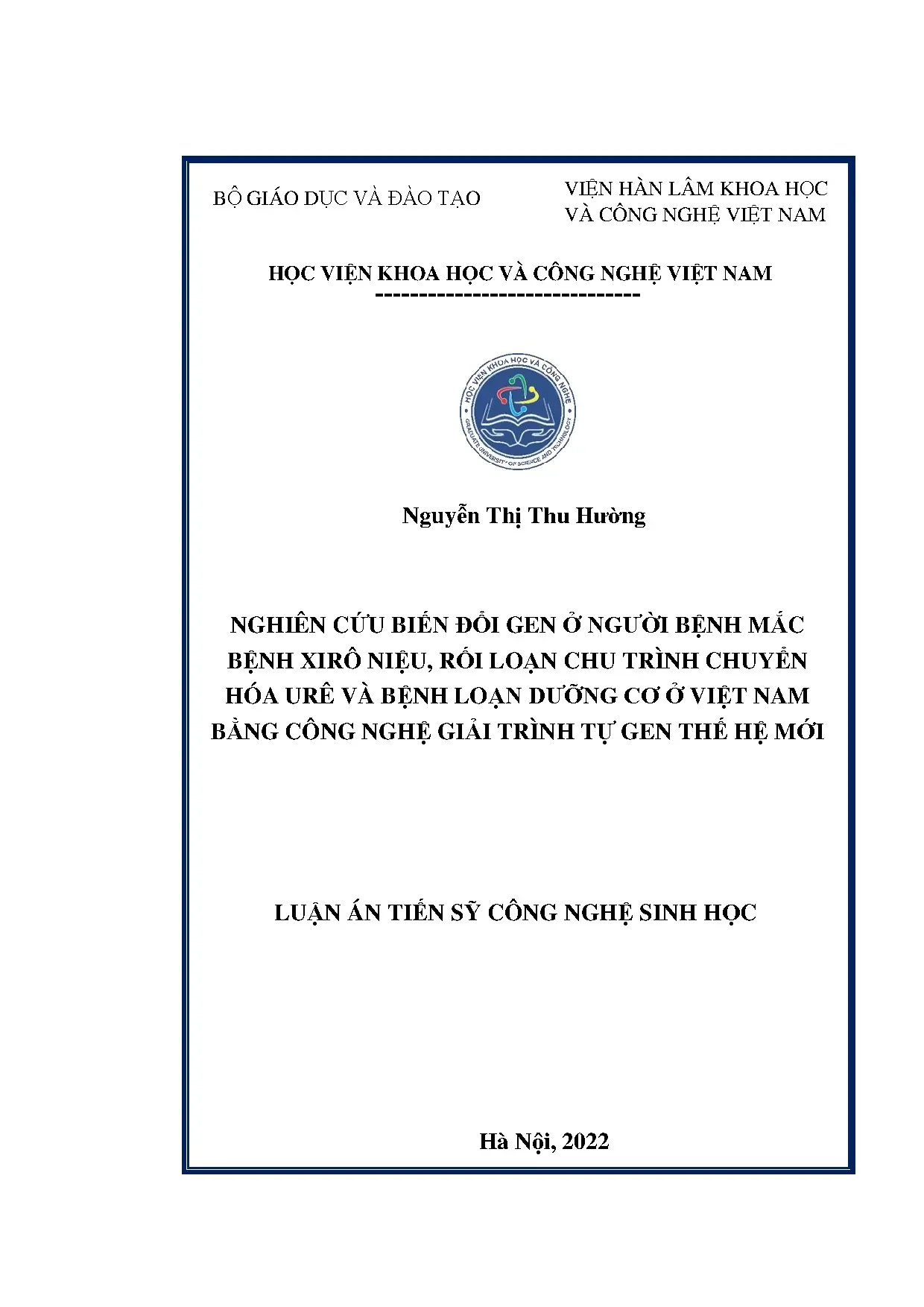 Luận án tiến sĩ nghiên cứu biến đổi gen ở người bệnh mắc bện
