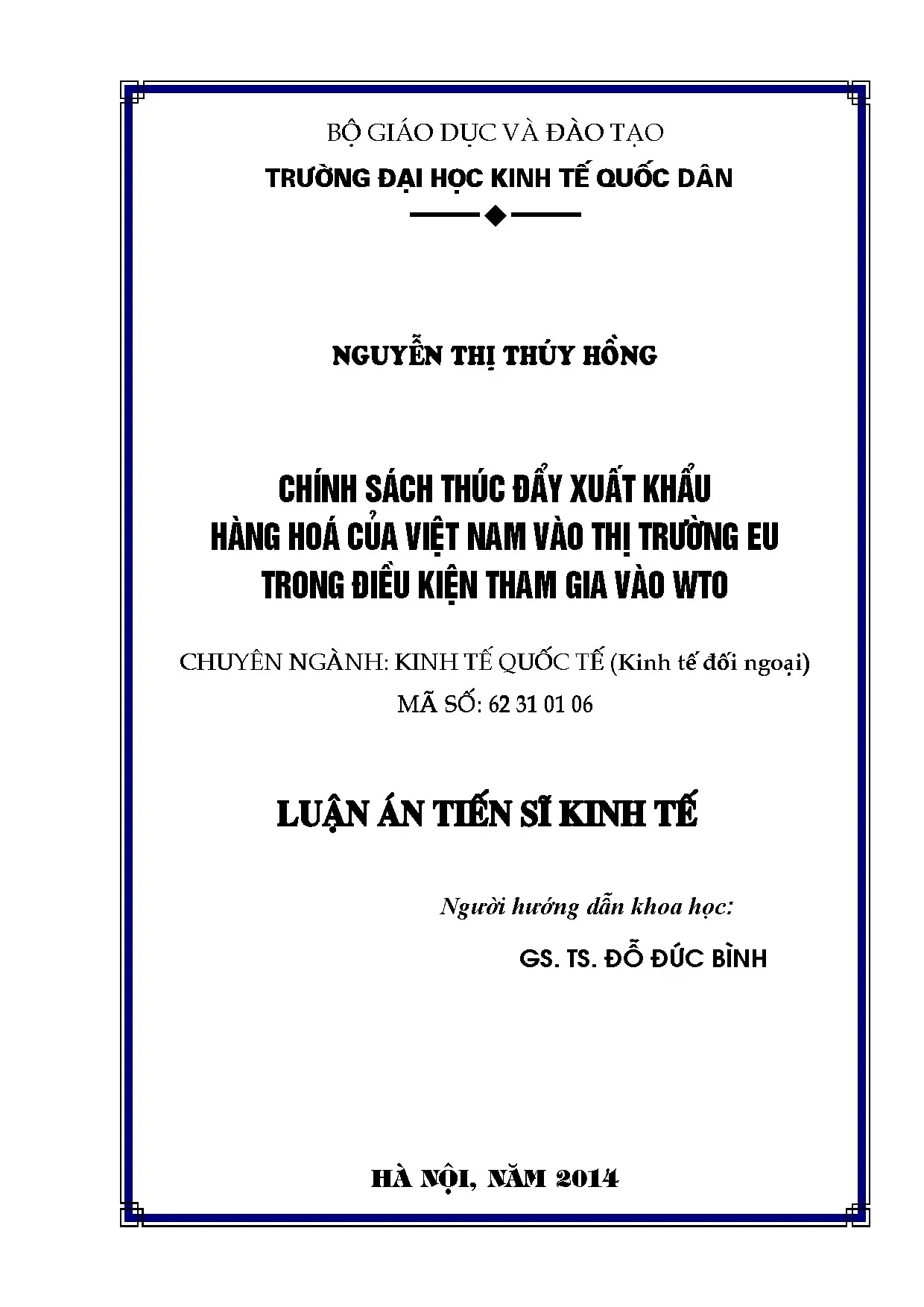 Chính sách thúc đẩy xuất khẩu hàng hóa Việt Nam sang EU