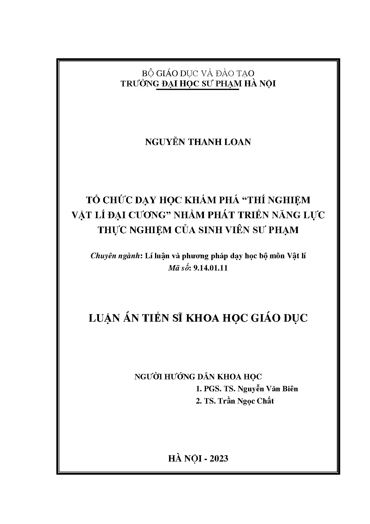 Phát triển năng lực thực nghiệm qua dạy học khám phá Vật lý